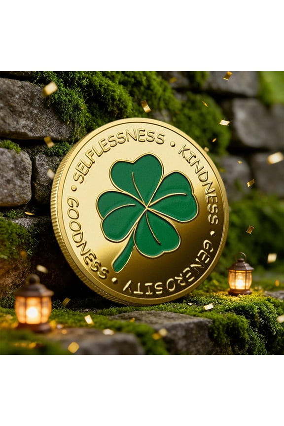 Embossed Four - Leaf Clover Coin Commemorative Coin Gift