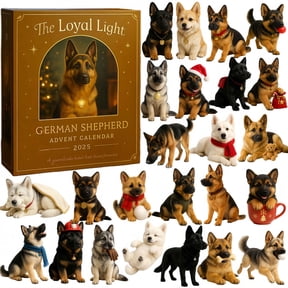 CREATITOY German Shepherd Advent Calendar - GSD Theme, Countdown, for Christmas, Home Deco