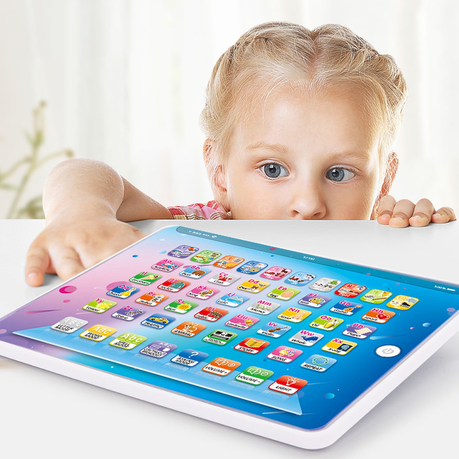 CREATITOY Interactive Kids Learning Tablet with LED Alphabet & Math ...