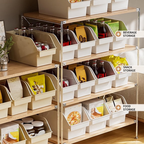CREATITOY Multi-Functional Slant-Mouth Plastic Storage Box Desktop Organizer