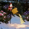 thumbnail image 1 of CREATITOY New Solar-Powered Santa Claus Lantern Watering Can Lighted Outdoor Decor Perfect for Yard Garden Holiday Lighting and Christmas Supply, 1 of 6