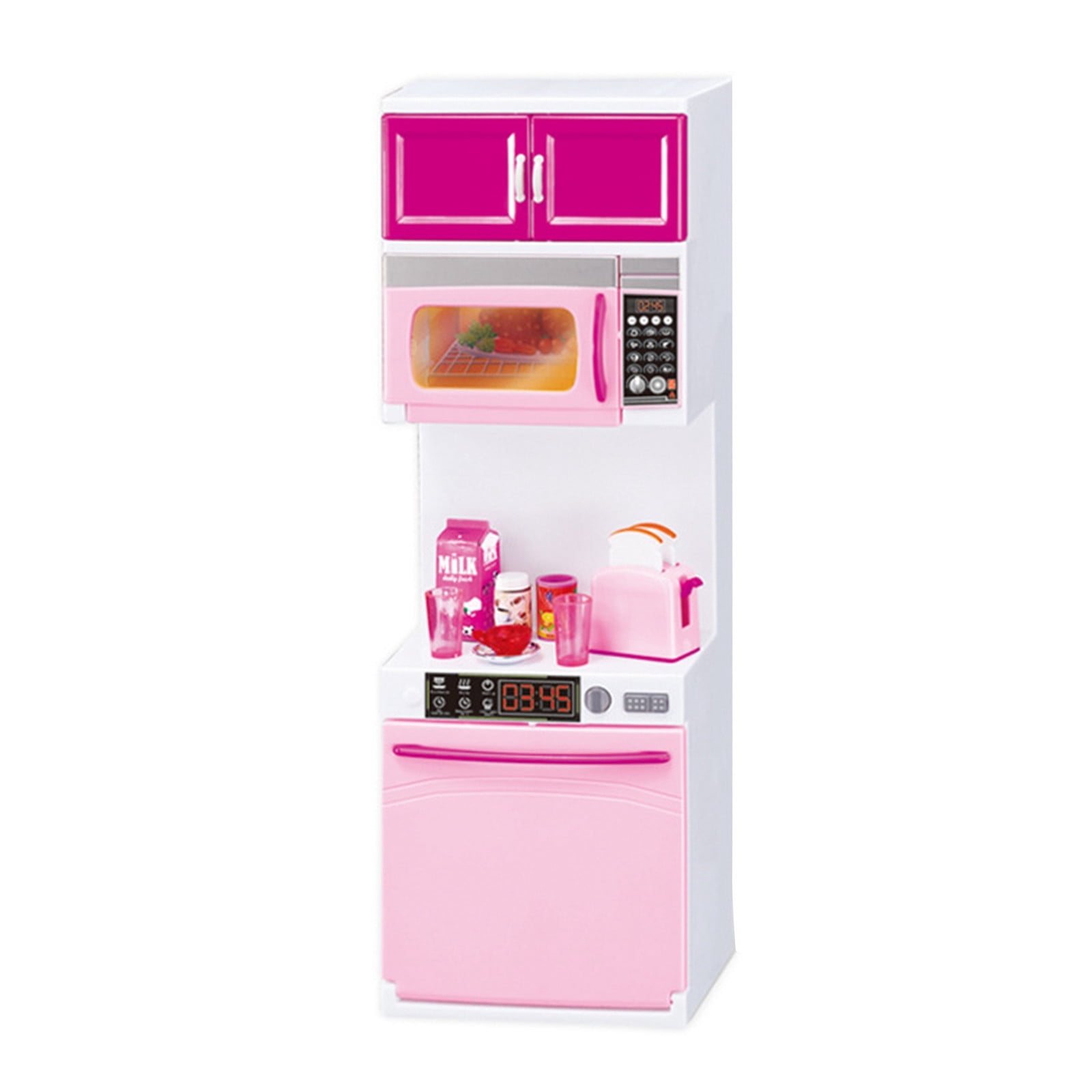yunn⭐︎kids LIFE 3-in-1 Kids Kitchen Playset with Suitcase, 32-Pieces, Pink