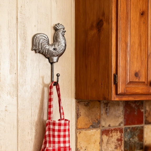 CREATITOY Simple Iron Rooster Hen Hooks for Home Kitchen Decor