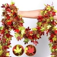 thumbnail image 1 of CREATITOY Thanksgiving Maple Leaf Garland with Faux Leaves & Tinsel - Fall Streamer for Harvest Decor, Mantel & Party Setup, 1 of 7
