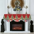 thumbnail image 1 of CREATITOY Winter Christmas Fireplace Cover Mantel Scarf with Banner Background Cloth Holiday Decorations for Xmas Home Party Fireplace Decor Supplies, 1 of 6