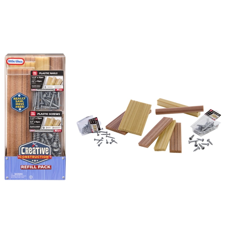 Creative Construction Wood, Nails and Screw Bundle - Walmart.com