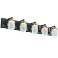 thumbnail image 1 of CREATIVE HOBBIES 4/5-Light Bathroom Light Fixtures, Black Modern Vanity Lights with Clear Glass Shade, Bathroom Wall Lamp for Mirror Kitchen Living Room Hallway Cabinet Porch, 1 of 7