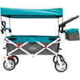 thumbnail image 1 of CREATIVE OUTDOOR Push-Pull Collapsible Folding Wagon Stroller Cart, Gray/Teal, 1 of 7