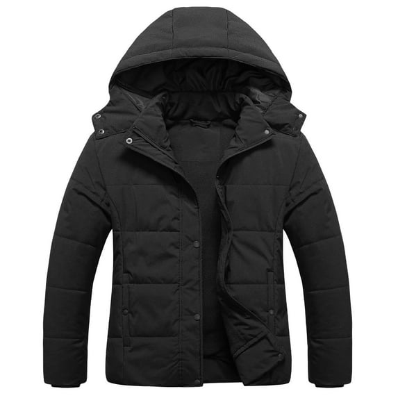 Chrisuno Women's Plus Size Winter Hooded Coat Waterproof Warm Long Puffer Jacket Thick Military Parka Black 4X