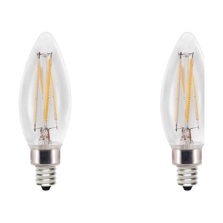 CREE Lighting B11 Clear Glass Filament Candelabra 5 Watt (60 Watt Equivalent) LED Bulb, Dimmable, Daylight