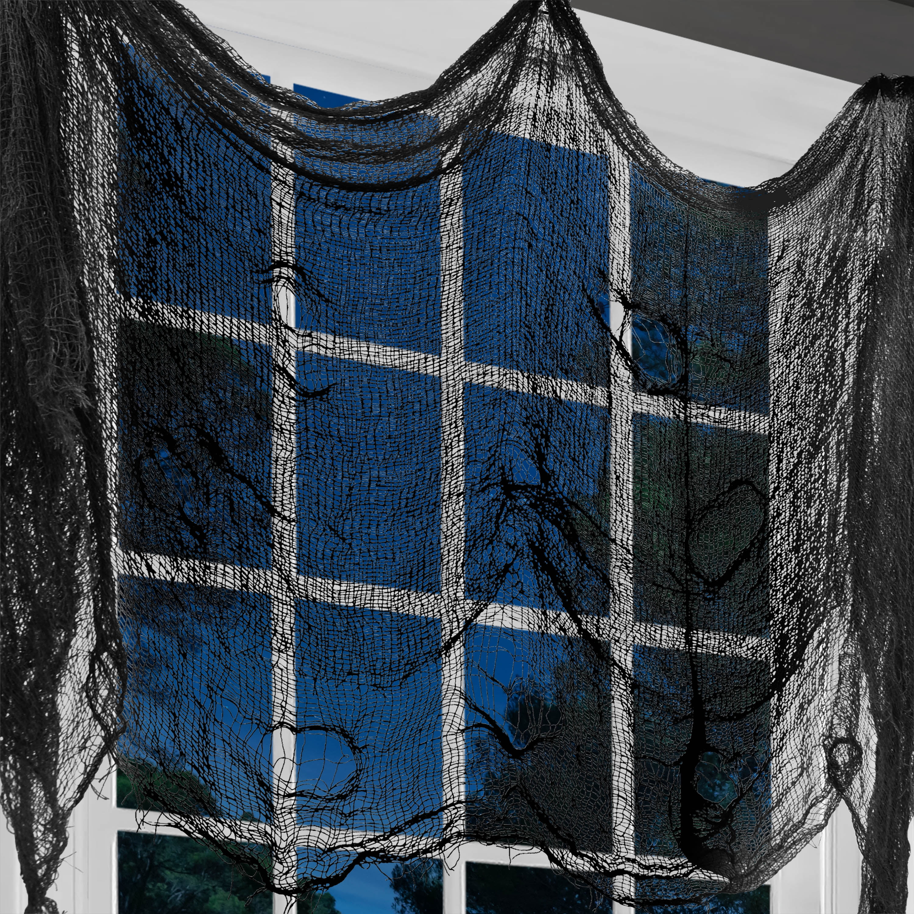 Creepy Gauze Decoration, Black, 84", Halloween by Way To Celebrate