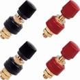 thumbnail image 1 of CREHNIL 4Pcs M8 Remote Battery Terminals, 5/16" Battery Jump Post Remote Terminal Jumper Post for Battery Terminal Relocation (Red and Black), 1 of 6