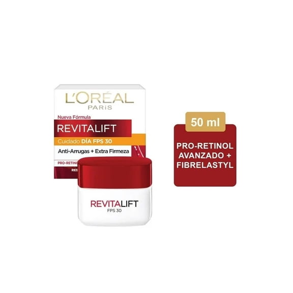 CREMA FACIAL L'OREAL PARIS REVITALIFT ACCION INTENSA CUIDADO DIA FPS 30 50MLT