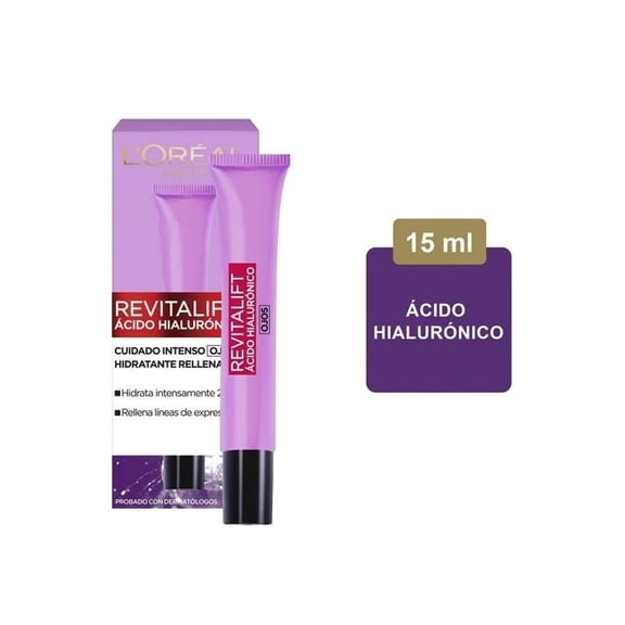 CREMA PARA OJOS L'OR?AL PARIS REVITALIF ANTIARRUGAS/ACIDO HIALURONICO 15 ml
