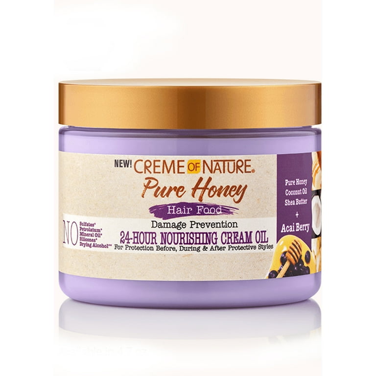 CREME OF NATURE Pure Honey Hair Food Acai Berry 24 Hour Nourishing Cream Oil (4.7oz) CREME OF NATURE Pure Honey Hair Food Acai Berry 24 Hour Nourishing Cream Oil (4.7oz)