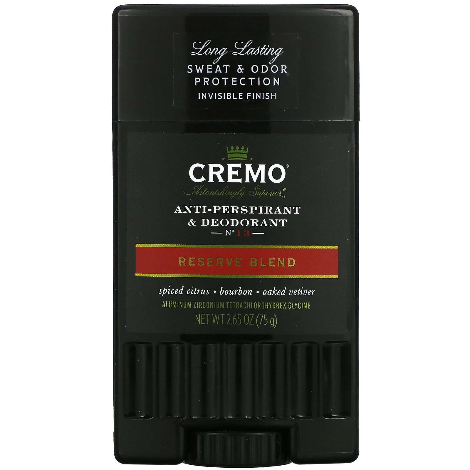 CREMO Anti-Perspirant & Deodorant, No.13, Reserve Blend, 2.65 oz (75 g)