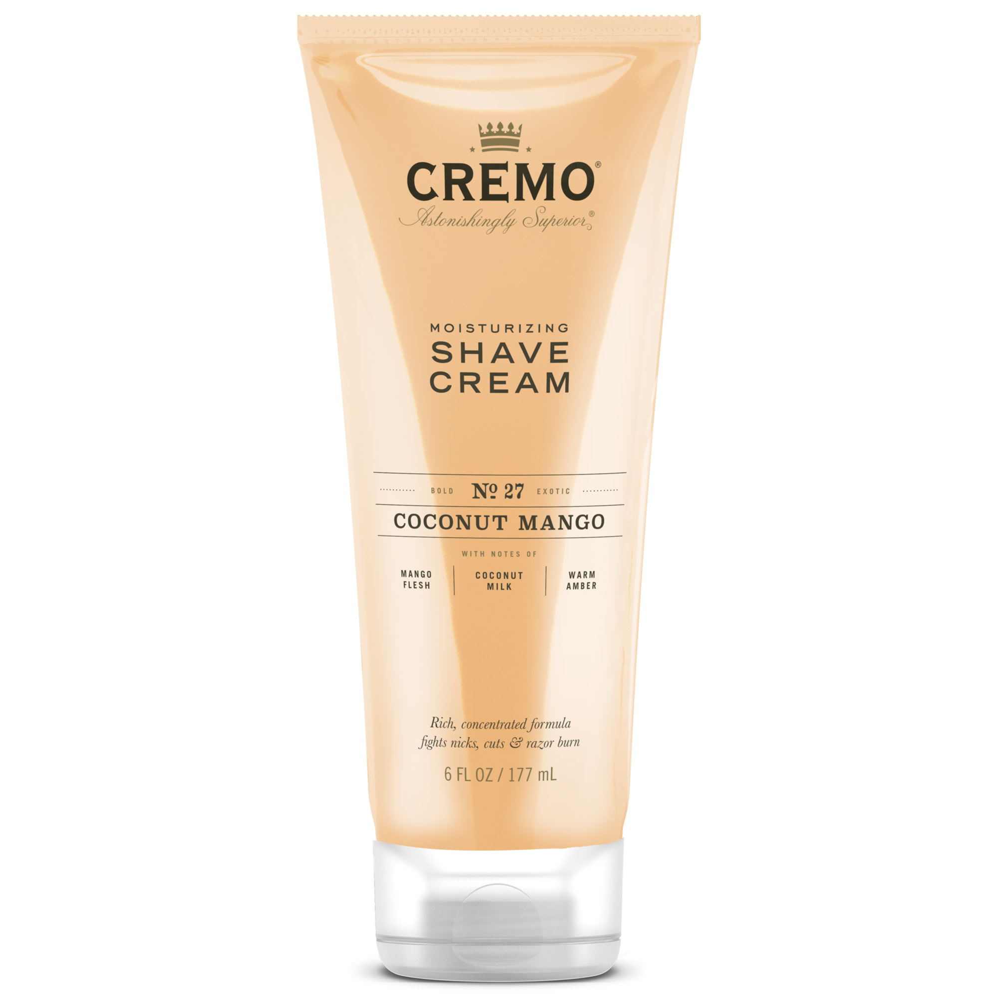 Cremo Sensitive Skin Concentrated Shave Cream, 6 Oz, Unscented, Fights