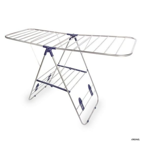 CRESNEL Stainless Steel Clothes Drying Rack - Adjustable Gullwing and Foldable for Easy Storage - Rust-Proof for Indoor and Outdoor Use C101