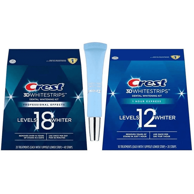 CREST 3D White Whitestrips + Whitening Emulsions Set