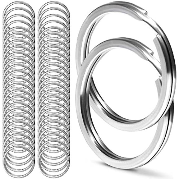 CREST Surgical and Marine Grade Stainless Steel Split Ring for Keychains SS316L Key Rings for Car Keys