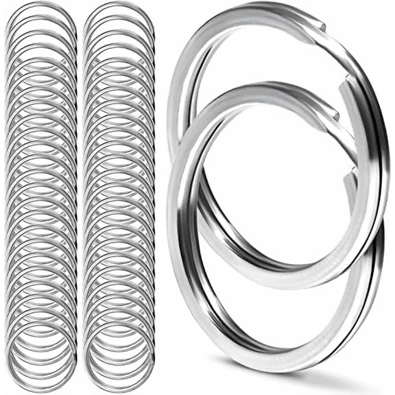 CREST Surgical and Marine Grade Stainless Steel Split Ring for Keychains SS316L Key Rings for Car Keys