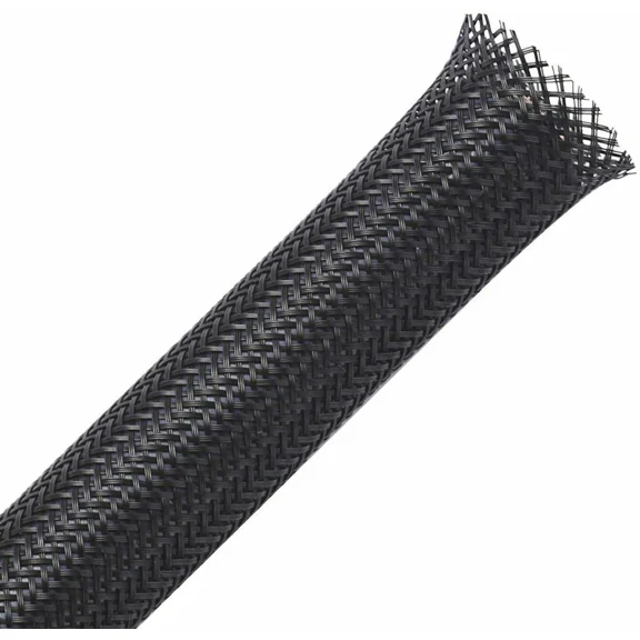 CRESTIN- 1/4 Inch Black Expandable Wire Cable Sleeving Sheathing Braided Loom 100 Feet