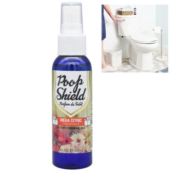 CRESTIN- 1 Poop Shield Toilet Spray Citrus Air Freshener Odor Eliminator Bathroom Car 2Oz