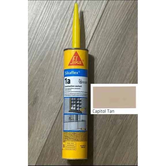 CRESTIN- (1) Sikaflex 1A Polyurethane Construction Sealant Caulk, Capital Tan, In Date
