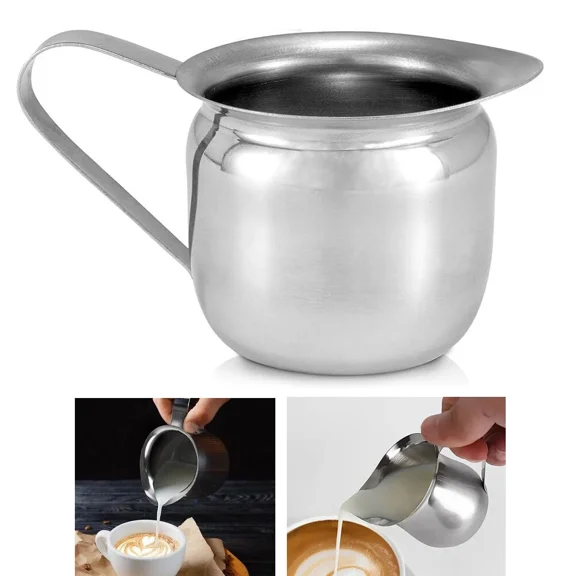 CRESTIN- 1 Stainless Steel Bell Creamer Coffee Espresso Server Pitcher Frothing Cup 5Oz