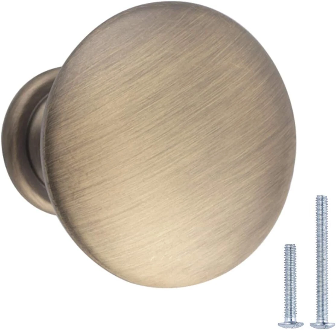 CRESTIN- 10 Pack Antique Brass Cabinet Knobs Door Drawer Pulls Handles Kitchen Hardware