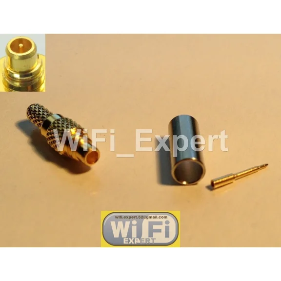 CRESTIN- 10 X Mmcx Straight Male Plug Connector For Rg316 Rg174 Rf Cable Crimp And Solder