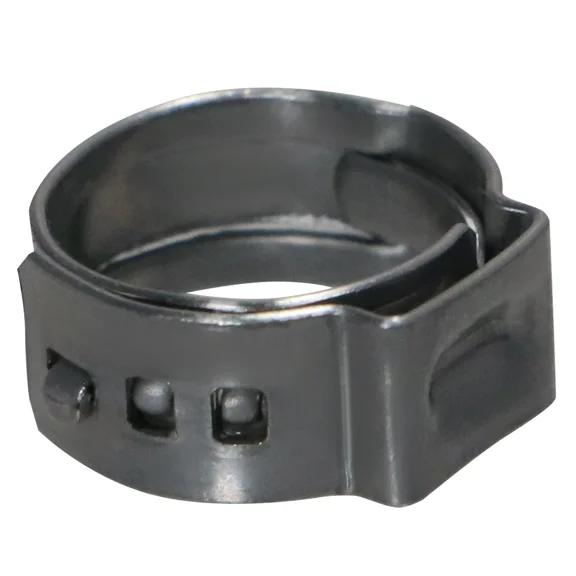CRESTIN- 100 Pcs. 3/8 Stainless Steel Cinch Clamps, 3/8 Stainless Steel Ring, Pex Cinch