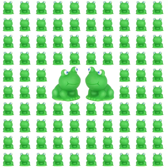 CRESTIN- 100Pcs Garden Mini Frogs Tiny Resin Frog Figurines Green Miniature Frog For Home