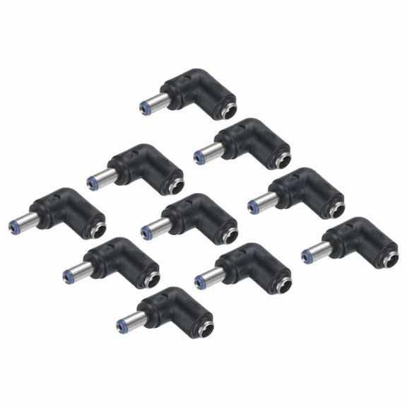 CRESTIN- 10Pcs Dc Power Connector Adapter 90 Degree Angle Plug Coupler Converter
