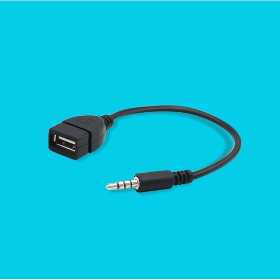 CRESTIN- 10Pcs Usb To 3.5Mm U Disk Connected To 12V Car Cd Player Aux Car Audio Cable