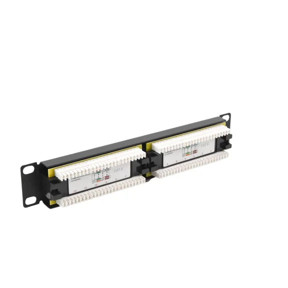 CRESTIN- 12 Port Cat6 Utp Impact Patch Panel 10In Lppp601 Linkedpro