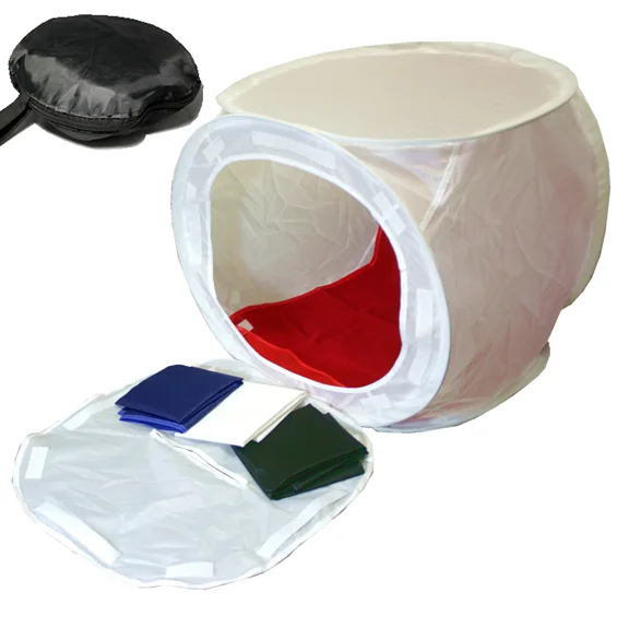 CRESTIN- 16 / 40cm Studio Photo Shooting Light Cube Tent Soft Box AND 4 Backdrops FREE