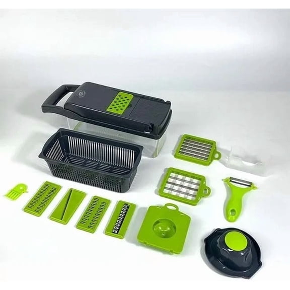 CRESTIN- 16 In 1 Kitchen Choppers - Vegetable & Fruit Slicer, Carrot & Potato Slicer