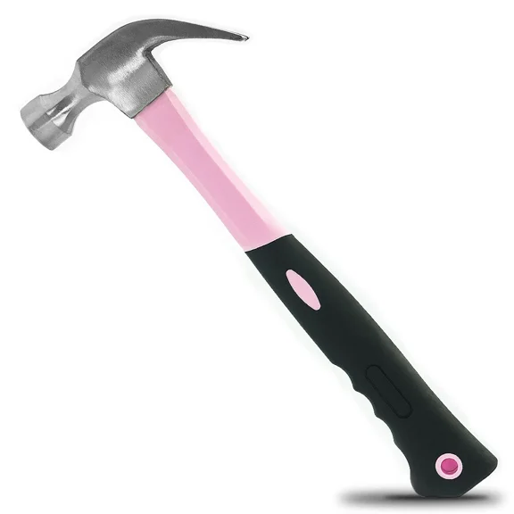 CRESTIN- 16Oz Small Pink Hammer For WomenMini Claw Tool For Diy, Craft, Easy Home Repair