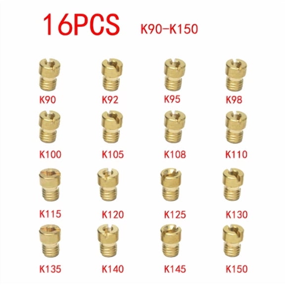 CRESTIN- 16Pcs/Set Pwk Pe Cvk Carburetor Nozzle Modification Accessories Main Jet Kit