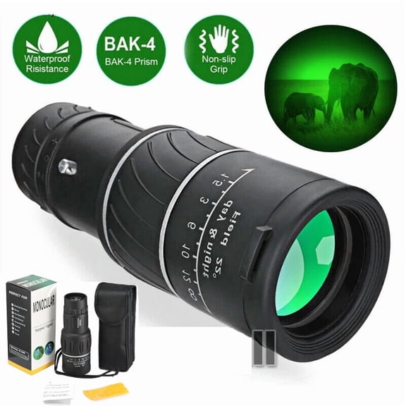 CRESTIN- 16X52 Monocular Telescope Hd Dual Focus Bak4 Prism Night Vision Spyglass Scope