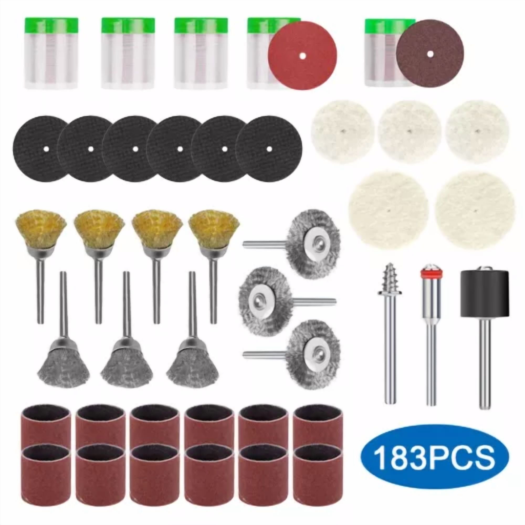 CRESTIN- 186Pcs Rotary Tool Accessories Kit Grinding Sanding Polishing Set For Dremel