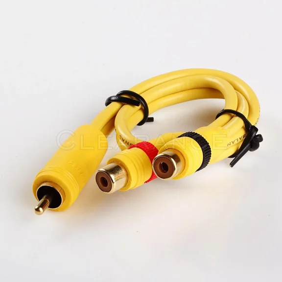 CRESTIN- 1Ft 1' High Performance Blanced Cable Rca 1 Ft Y-Adapter 1 Male To 2 Female