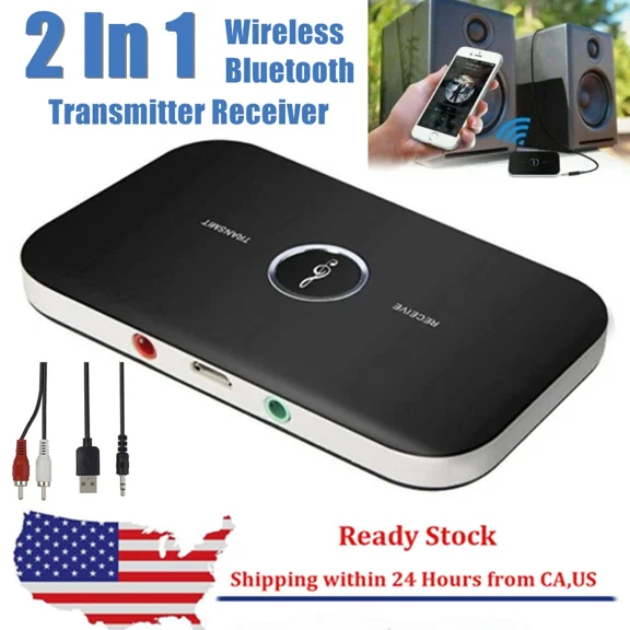 CRESTIN- 2 In 1 Bluetooth 5.0 Transmitter/Receiver Wireless A2Dp Tv Stereo Audio Adapter~