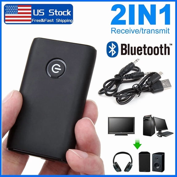 CRESTIN- 2-In-1 Bluetooth 5.0 Wireless Audio Aux 3.5Mm Adapter Transmitter And Receiver