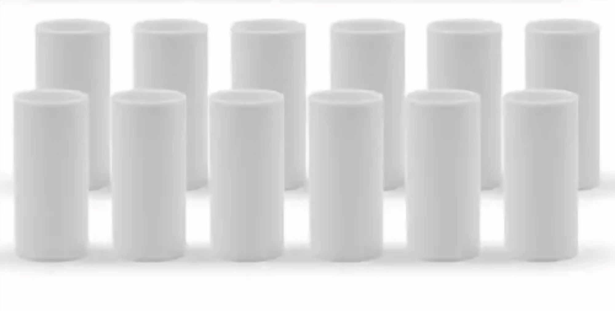 CRESTIN- 2 Inch White Plastic Candle Cover Sleeves, Chandelier Socket Sleeves Lot Of 12