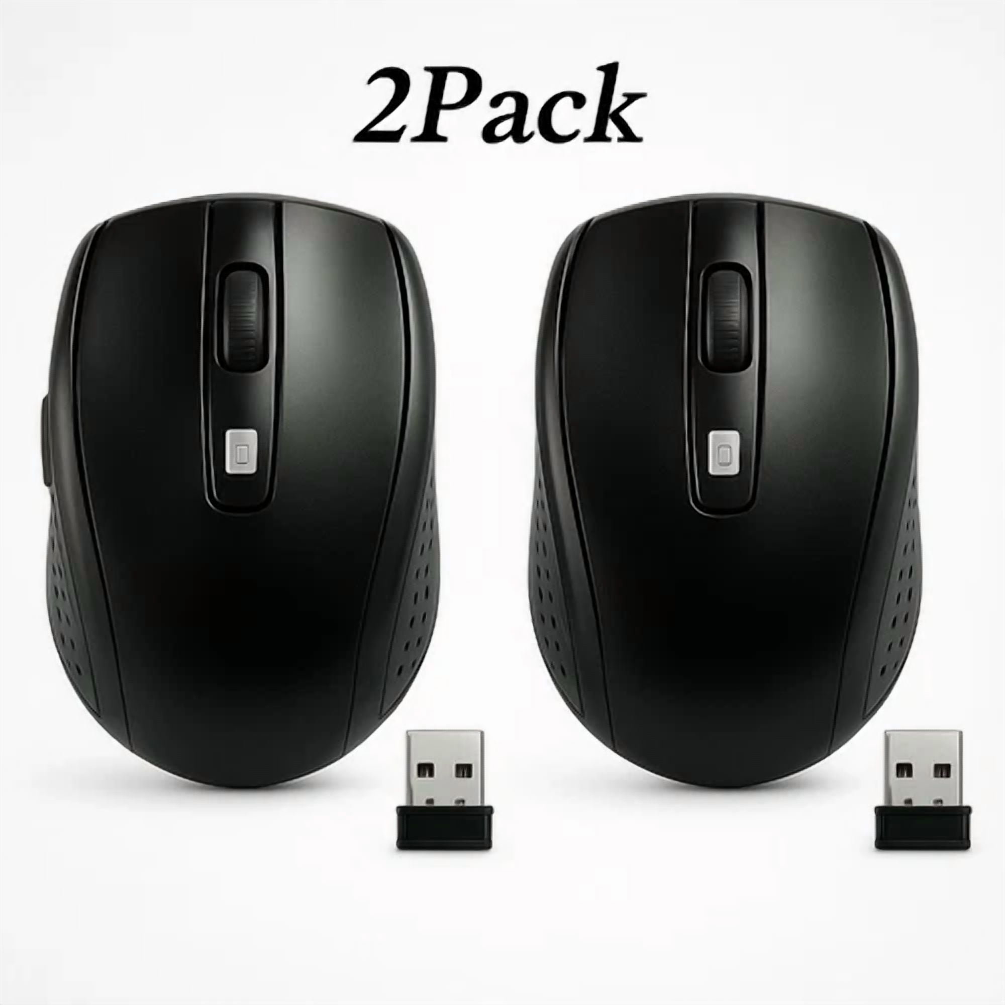 CRESTIN- 2 Pack Wireless Mouse Bluetooth 2.4Ghz Wireless Pc Optical Mouse For Laptop Pc