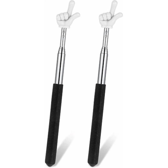 CRESTIN- 2 Pcs Finger Pointer Stick, Telescopic Presentation Stick Mini Extendable Hand P