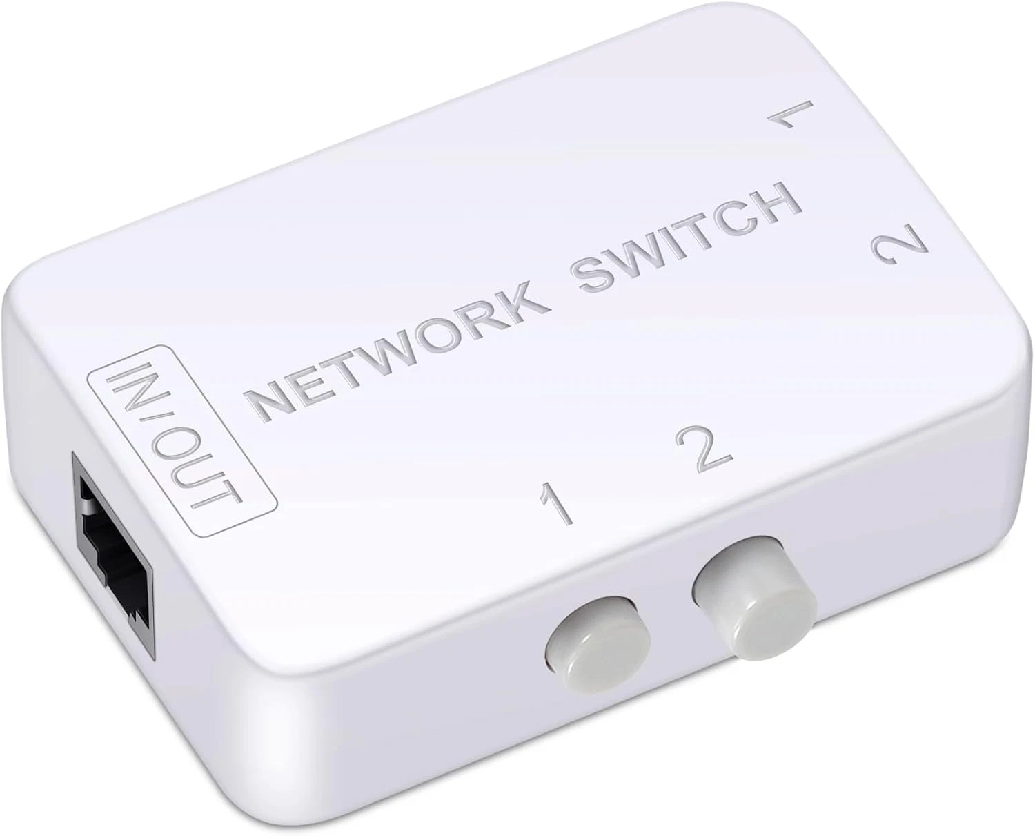 CRESTIN- 2 Ports Network Switch Splitter Selector Rj45 Network Switch 2X1 Ethernet Rj45 N