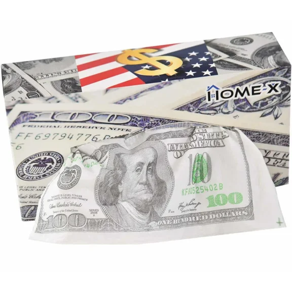 CRESTIN- $20 New $100 Bill Tissue Tissues 100 2Ply Sheets Box Gag Gift Franklin